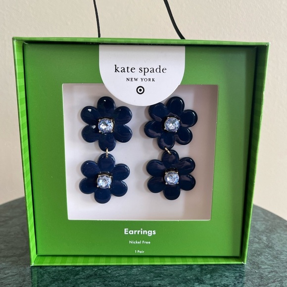 kate spade new york x Target - Blue Floral Linear Earrings Limited Edition - Picture 5 of 6
